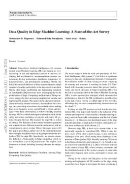 Data Quality in Edge Machine Learning: A State-of-the-Art Survey