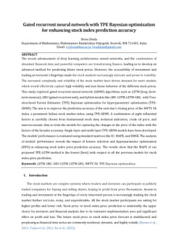 Gated recurrent neural network with TPE Bayesian optimization for
  enhancing stock index prediction accuracy