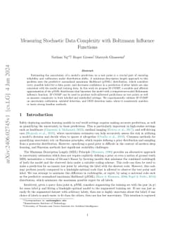 Measuring Stochastic Data Complexity with Boltzmann Influence Functions