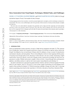 Story Generation from Visual Inputs: Techniques, Related Tasks, and
  Challenges