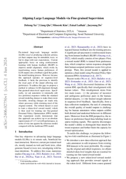 Aligning Large Language Models via Fine-grained Supervision