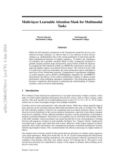 Multi-layer Learnable Attention Mask for Multimodal Tasks