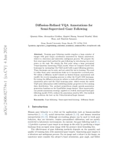 Diffusion-Refined VQA Annotations for Semi-Supervised Gaze Following