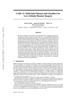 LADI v2: Multi-label Dataset and Classifiers for Low-Altitude Disaster
  Imagery