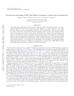 Event-horizon-scale Imaging of M87* under Different Assumptions via Deep
  Generative Image Priors