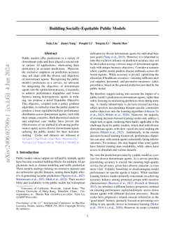 Building Socially-Equitable Public Models