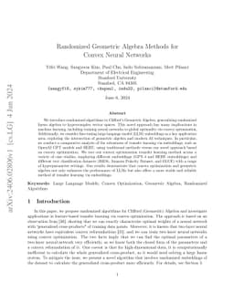 Randomized Geometric Algebra Methods for Convex Neural Networks