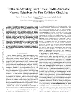 Collision-Affording Point Trees: SIMD-Amenable Nearest Neighbors for
  Fast Collision Checking