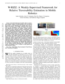 W-RIZZ: A Weakly-Supervised Framework for Relative Traversability
  Estimation in Mobile Robotics