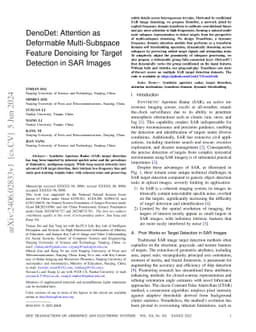 DenoDet: Attention as Deformable Multi-Subspace Feature Denoising for
  Target Detection in SAR Images