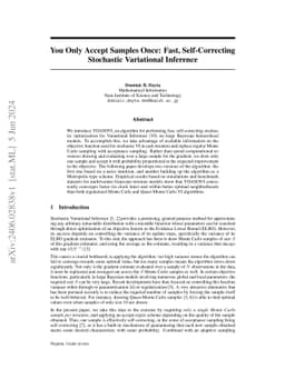 You Only Accept Samples Once: Fast, Self-Correcting Stochastic
  Variational Inference