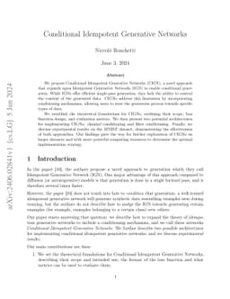 Conditional Idempotent Generative Networks