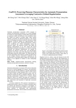 ConPCO: Preserving Phoneme Characteristics for Automatic Pronunciation
  Assessment Leveraging Contrastive Ordinal Regularization