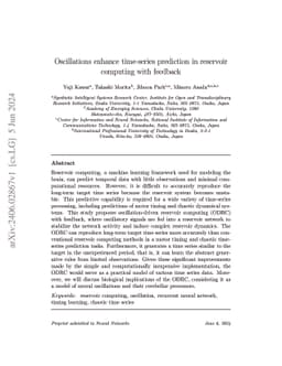 Oscillations enhance time-series prediction in reservoir computing with
  feedback