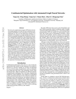 Combinatorial Optimization with Automated Graph Neural Networks