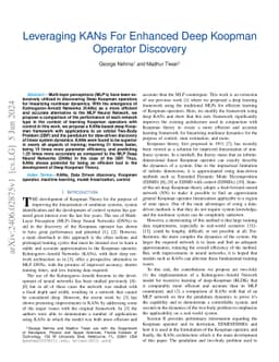 Leveraging KANs For Enhanced Deep Koopman Operator Discovery