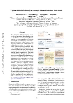 Open Grounded Planning: Challenges and Benchmark Construction
