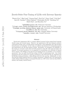 Zeroth-Order Fine-Tuning of LLMs with Extreme Sparsity