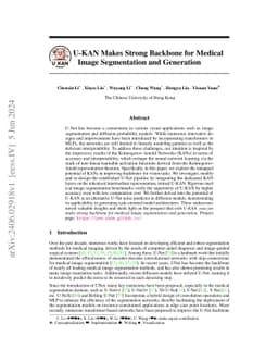 U-KAN Makes Strong Backbone for Medical Image Segmentation and
  Generation