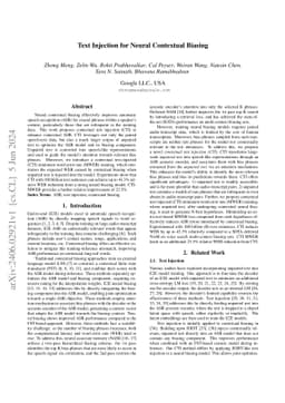 Text Injection for Neural Contextual Biasing