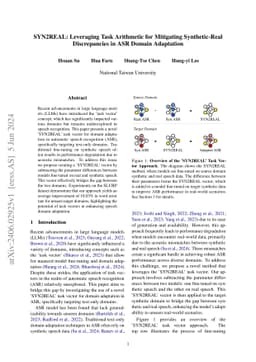 Task Arithmetic can Mitigate Synthetic-to-Real Gap in Automatic Speech
  Recognition