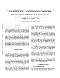 Addressing Index Collapse of Large-Codebook Speech Tokenizer with
  Dual-Decoding Product-Quantized Variational Auto-Encoder