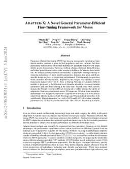 Adapter-X: A Novel General Parameter-Efficient Fine-Tuning Framework for
  Vision