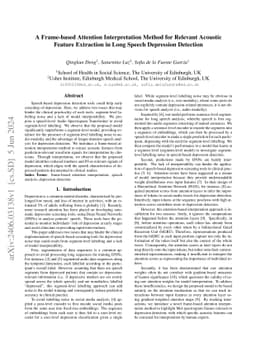 An interpretable speech foundation model for depression detection by revealing prediction-relevant acoustic features from long speech