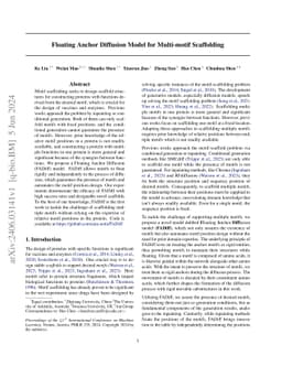 Floating Anchor Diffusion Model for Multi-motif Scaffolding