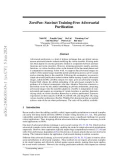ZeroPur: Succinct Training-Free Adversarial Purification