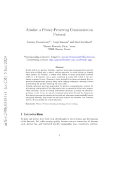Ariadne: a Privacy-Preserving Communication Protocol