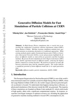 Generative Diffusion Models for Fast Simulations of Particle Collisions
  at CERN