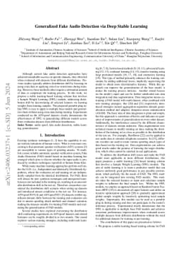 Generalized Fake Audio Detection via Deep Stable Learning