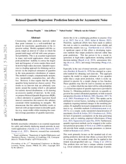 Relaxed Quantile Regression: Prediction Intervals for Asymmetric Noise