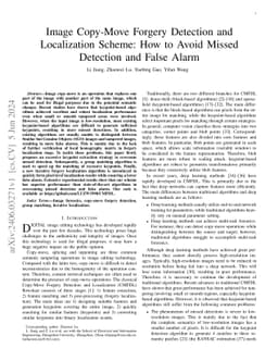 Image Copy-Move Forgery Detection and Localization Scheme: How to Avoid
  Missed Detection and False Alarm