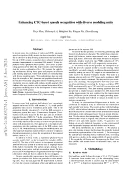 Enhancing CTC-based speech recognition with diverse modeling units