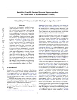 Revisiting Scalable Hessian Diagonal Approximations for Applications in
  Reinforcement Learning
