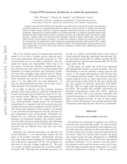 Using GNN property predictors as molecule generators