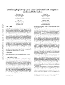 Enhancing Repository-Level Code Generation with Integrated Contextual
  Information