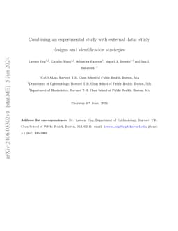 Combining an experimental study with external data: study designs and
  identification strategies