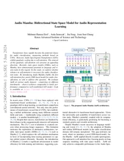 Audio Mamba: Bidirectional State Space Model for Audio Representation
  Learning
