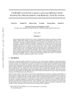 CLMASP: Coupling Large Language Models with Answer Set Programming for
  Robotic Task Planning