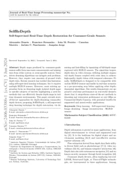 SelfReDepth: Self-Supervised Real-Time Depth Restoration for
  Consumer-Grade Sensors