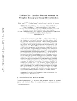 UnWave-Net: Unrolled Wavelet Network for Compton Tomography Image
  Reconstruction
