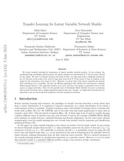 Transfer Learning for Latent Variable Network Models