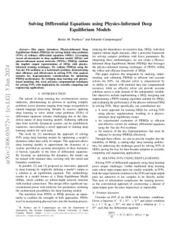Solving Differential Equations using Physics-Informed Deep Equilibrium
  Models