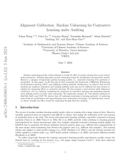 Alignment Calibration: Machine Unlearning for Contrastive Learning under
  Auditing