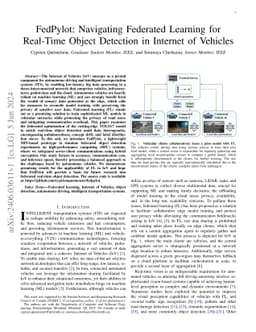 FedPylot: Navigating Federated Learning for Real-Time Object Detection
  in Internet of Vehicles