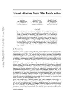 Symmetry Discovery Beyond Affine Transformations
