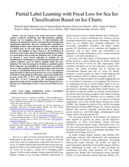 Partial Label Learning with Focal Loss for Sea Ice Classification Based
  on Ice Charts